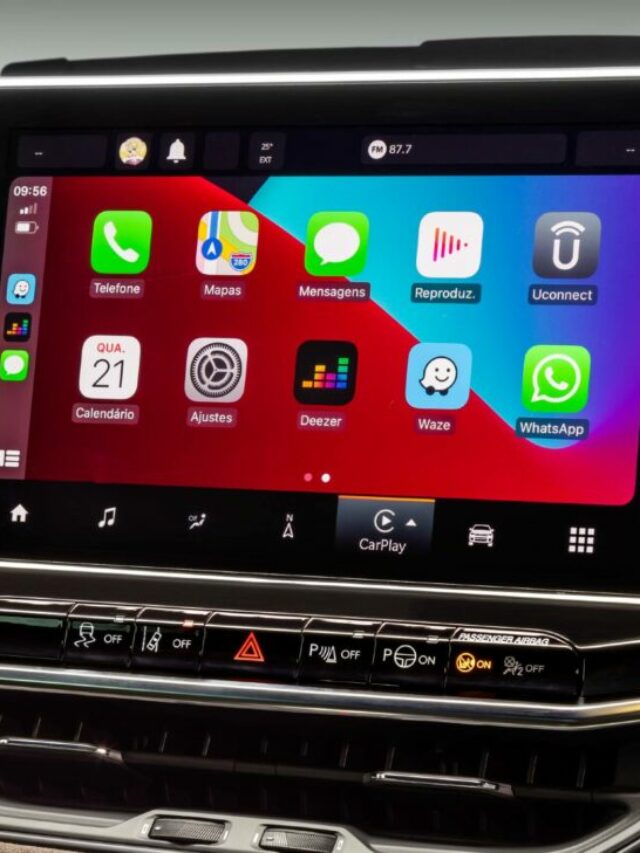 Como espelhar celular na central multimídia Apple CarPlay