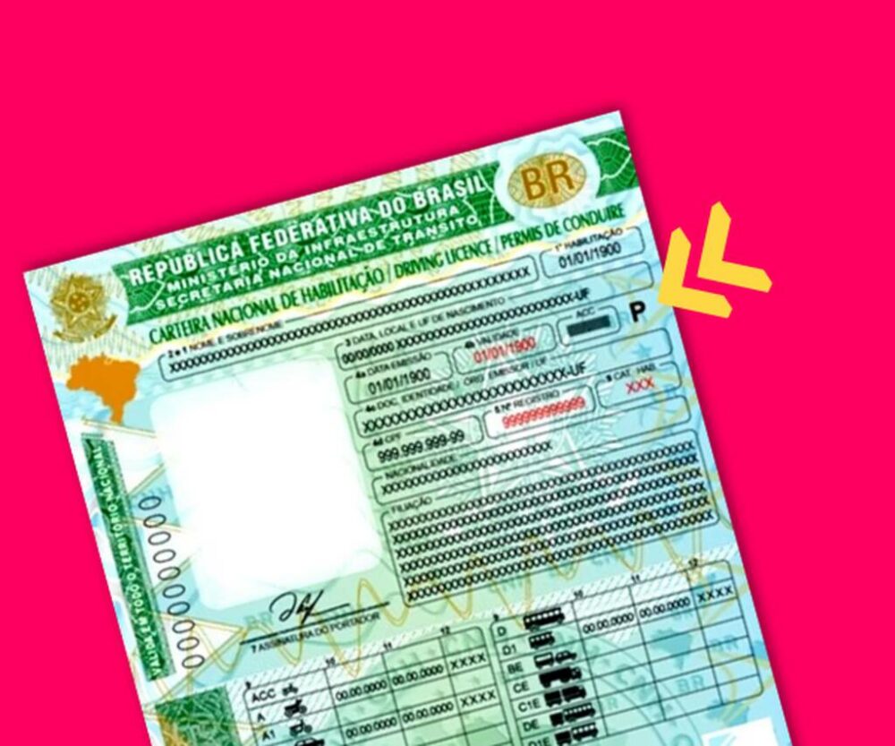 Foto do modelo da CNH provisória em vigor, documento também conhecido em alguns estados como PPD ou carta provisória.