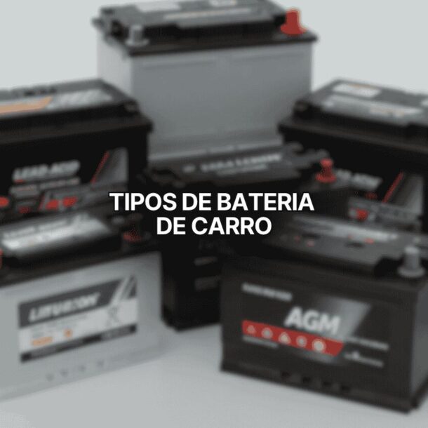 Imagem com diversos tipos de bateria de carro de diferentes marcas e tamanhos organizadas lado a lado sobre superfície clara, destacando modelos AGM e convencionais, ilustrando os principais tipos de bateria de carro disponíveis.