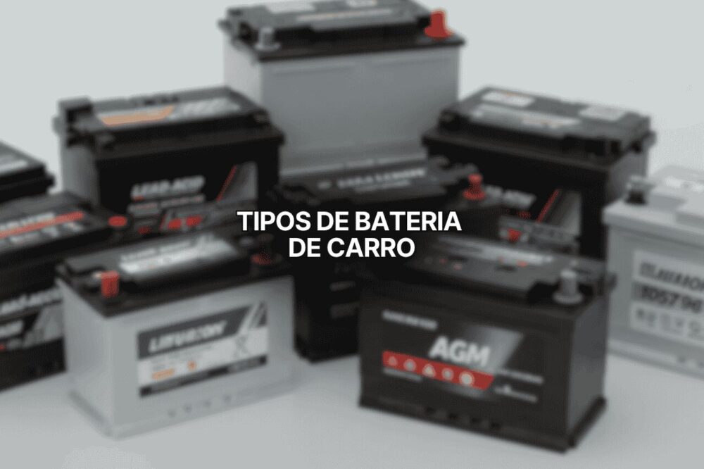 Imagem com diversos tipos de bateria de carro de diferentes marcas e tamanhos organizadas lado a lado sobre superfície clara, destacando modelos AGM e convencionais, ilustrando os principais tipos de bateria de carro disponíveis.