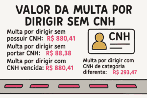 Multa por Dirigir sem CNH: Valores, Pontos e Consequências