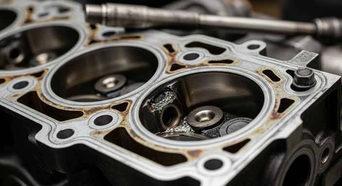 junta cabeçote queimada