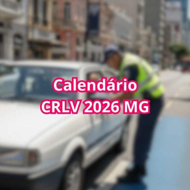 Calendário do CRLV 2026 MG