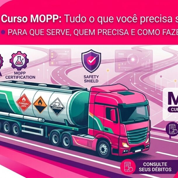 Quem transporta produto perigoso precisa do curso MOPP para dirigir. Veja requisitos, carga horária, validade e como incluir no prontuário.