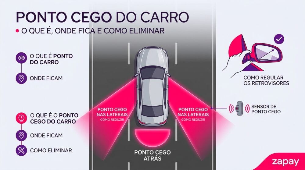 Existe uma faixa ao lado do carro que nenhum retrovisor mostra, e é aí que moram os problemas. Veja onde fica o ponto cego e como reduzi-lo.